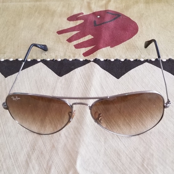 Ray-Ban Accessories - Ray-ban Aviator Large Metalic Brown Sun Glasses